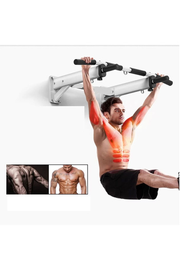 TSUMAB Wall-Mounted Pull-Up Bar – Heavy Duty Multi-Grip Chin-Up and Dip Station