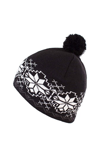 Intisimo Boys' Hat, Knit, Lined, 8-12 years, Black
