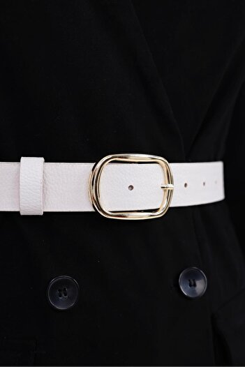MODAM HİFA Oval Buckle Women's Belt Dress Belt Waist Belt Shirt Belt Trouser Belt