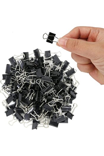 Hope 30Pack Mini Binder Clips, Black Binder Clips, Small Paper Clips 15mm 0.6 Inch. Micro Size Office C