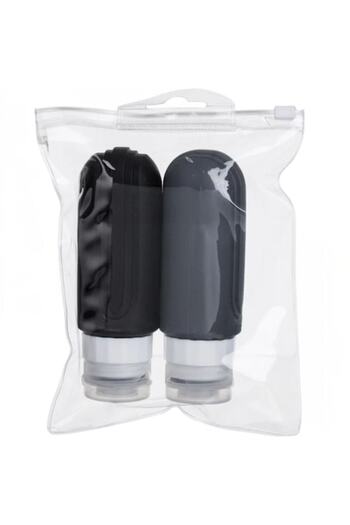 HASEPE Set travel silicone containers 90ml, leak-resistant, reusable, portable