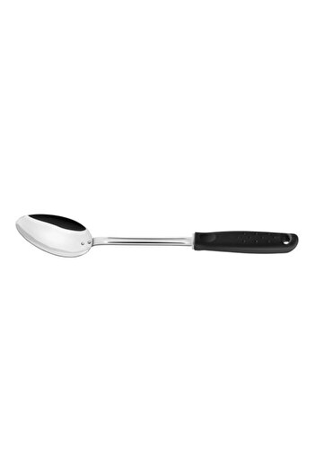 Generic Tramontina Utilita Stainless Steel Serving Spoon with Black Polypropylene Handle