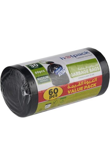Hotpack Garbage Bag Roll 65X95cm, 60 Pieces