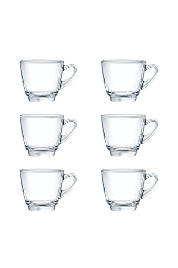 Generic Ocean Kenya Cup, Set Of 6, Clear, 245 Ml, P01641, Espresso Cup, Tea & Coffee Cup, Cappuccino Cup, L