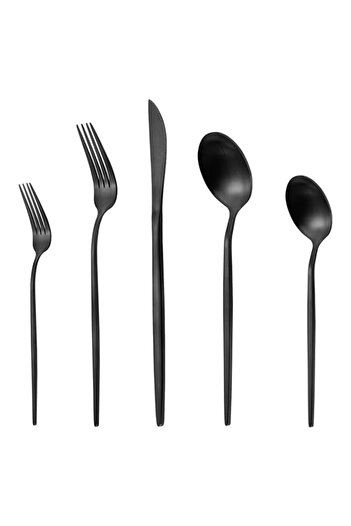 Generic LAZAHOME Matte Black Silverware Set, Stainless Steel Flatware Cutlery Set Service for 4, Include Sp