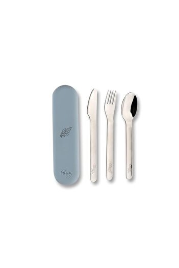 Generic Citron- Stainless Steel Cutlery Set 3 pc Silverware Fork, Spoon and Knife, Reusable Travel Utensils