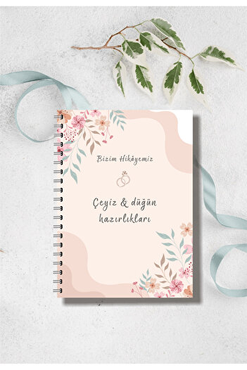 BULUT DİJİTAL Dowry Notebook-Dowry List-Henna-Wedding Planner Notebook
