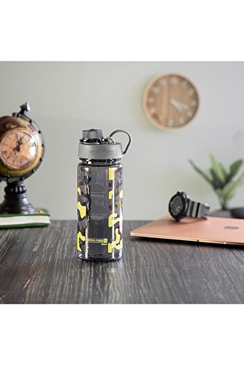 Generic Royalford 750ml Water Bottle - Reusable Water Bottle Wide Mouth with Hanging Clip | Printed Bottle