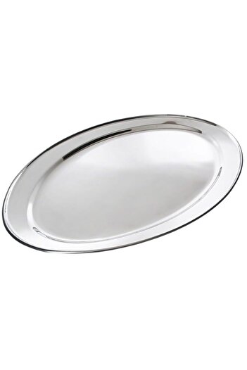 Generic Raj Stainless Steel Oval Serving Tray, 30cm, OT0030, Rice Plate , Salad Plate , Side Plate , Platte
