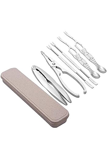 Generic SYOSI Stainless Steel Seafood Tool Kit Seafood, Nuts, Shellfish, Lobster and Crab Cracker Tool Set