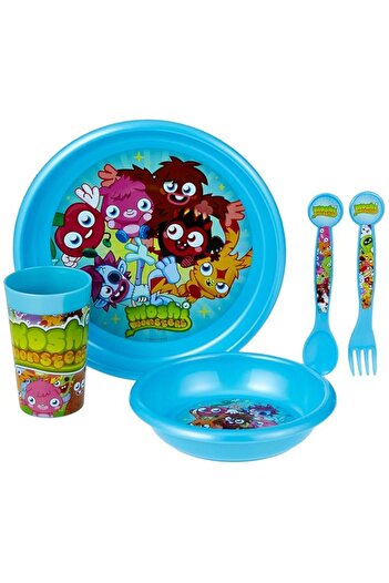 Generic Stor Moshi Monsters Dinner Set (Pack of 5), Multi-Colour, 5-Piece