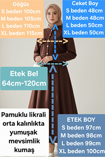 ENDAMIM Buttoned Blouse with Skirt Suit Cotton Soft Medium Thickness Seasonal Fabric