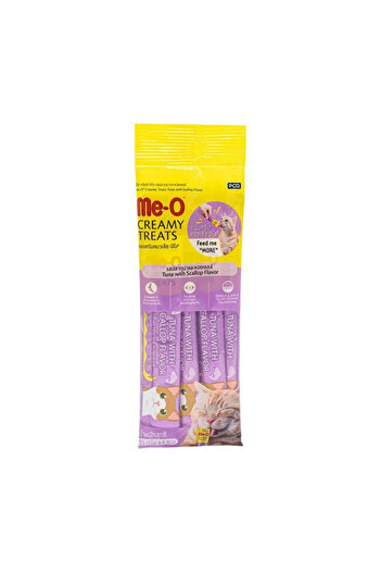 me-o Creamy Cat Treats Tuna With Scallop Flavor 15 G X 4(PACK 2)
