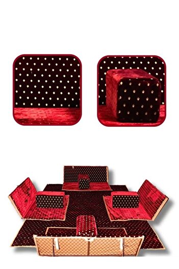 BUNCA A 9-piece camping ground set with mattresses, chairs, and a luxurious rug for 8 people for the desert and trips.