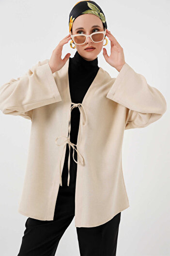 alita butik Linen Hijab Kimono