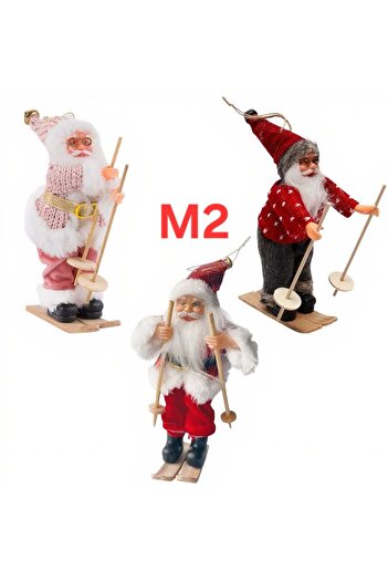 JML 1 set Christmas Tree Decoration 20 cm Santa Claus 12 pieces per set, with Bells Model M1 from the picture