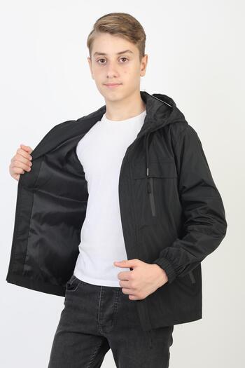ASYAKİDS CLUB Boy's Hooded Pocket Lined Seasonal Raincoat