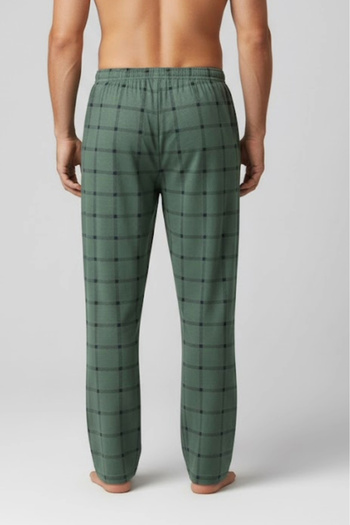 embody Men's Pyjama Trousers in Cotton, green 3337