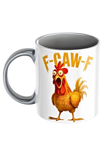 T&M Personalizare Mug F-CAW -F F..K OFF, ceramic, gray, 330ml, sarcastic, says it all without words, minimalist design