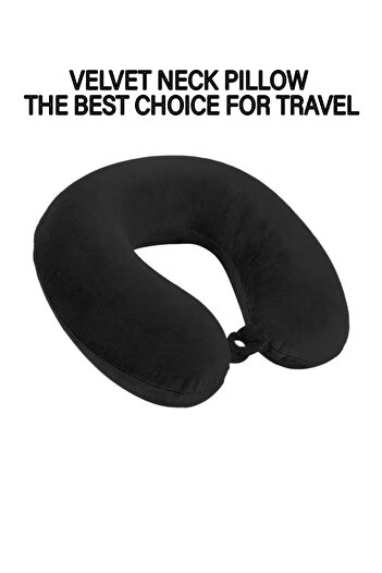 Kunzita Home Soft Velvet Neck Pillow - 30x25x10 cm