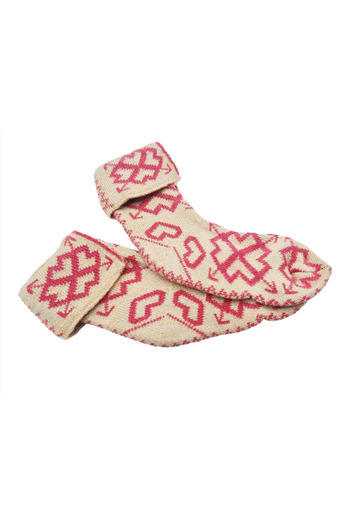 Star Fashion Knitted socks, 100% wool, traditional pattern