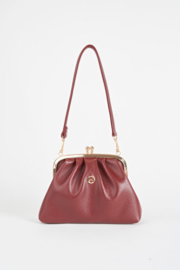 Vivaq Women's Burgundy Daisy Medium Size Double Strap Lined Burs Closure Handbag and Shoulder Bag