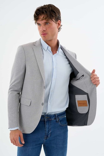Savira Men's Jacket Knitted Fabric Full Lycra Ty89763Gh30 New Season