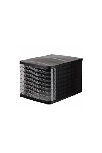 Ark Document Rack with Drawers Plastic 8-Piece Black Ark-4448