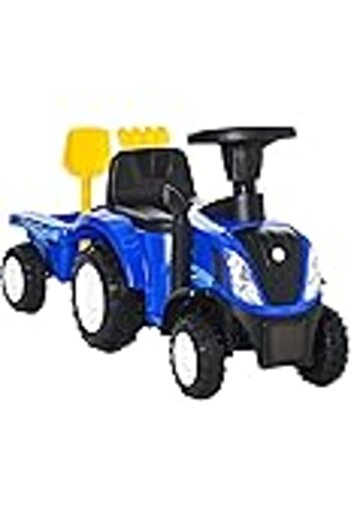 Toybox Kids Ride-On Toy Tractor, Toddler Walker Foot To Floor Slider With Music, Storage And Steering Wheel