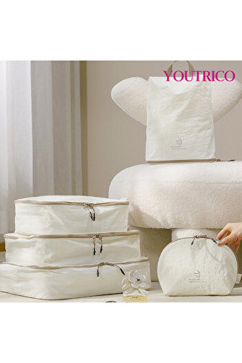 Youtrico 2pcs/set Travel Luggage Organizer,Packing Cubes Set Compression Storage Bag Waterproof Travel Parts