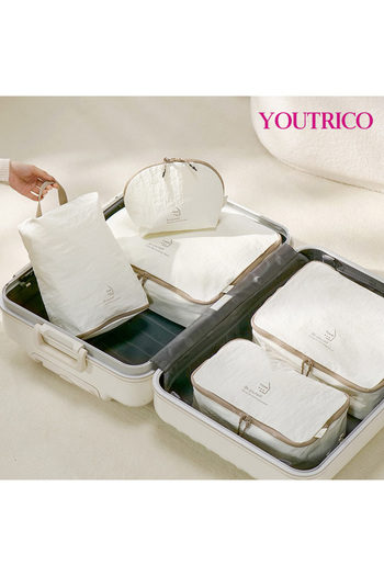 Youtrico 4pcs/set Travel Luggage Organizer,Packing Cubes Set Compression Storage Bag Waterproof Travel Parts