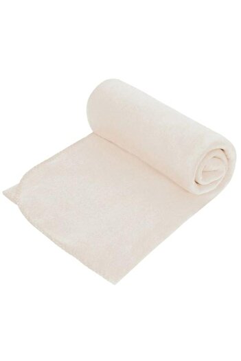 ELITECOMMERCEMARKET Double Fleece Blanket Ecru 240x220cm