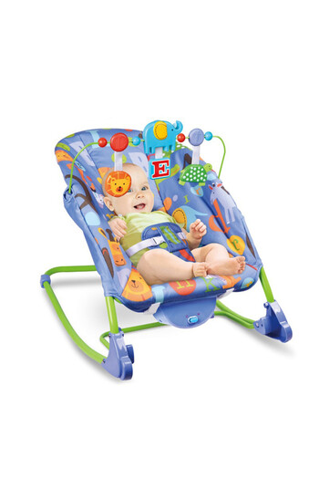 TSUMAB Baby Rocker Bouncer Chair with Toys & Music – Adjustable Infant Soothing Seat