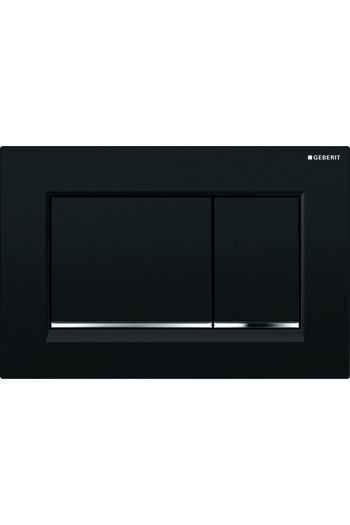 Other Geberit Sigma20 flush plate front black glossy chrome black rectangular
