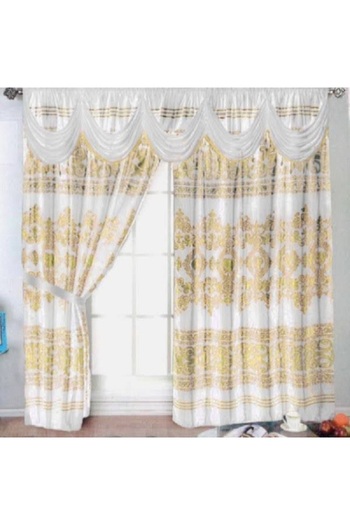 textilehome Set of 2 Jacquard curtains, 300 x 250 cm