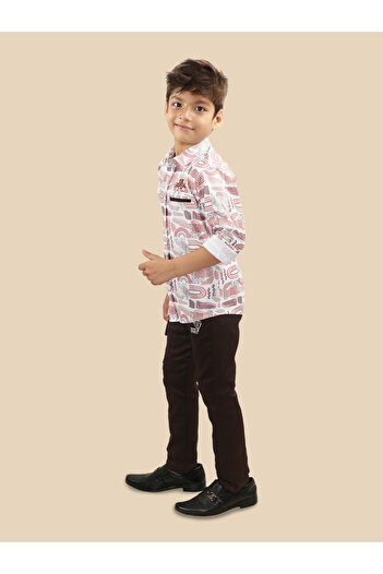 Ts Trends By Styli Printed Buttoned Shirt and Pant Set