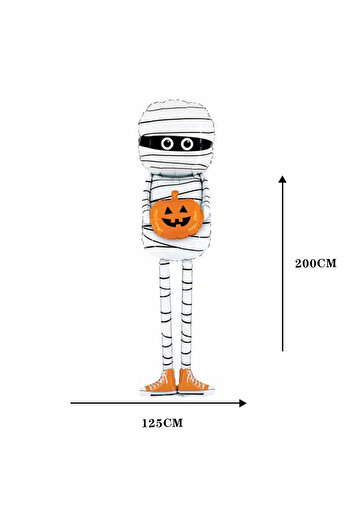 OEM Foil balloon for Halloween decoration, Mummy with pumpkin figurine, 125 x 200 cm, LY-2439-29