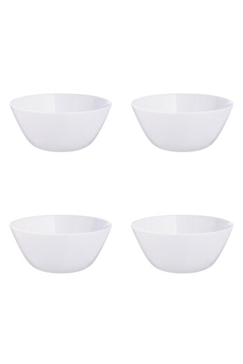 Vervo.ro Bowl set, 4 pieces, 1.16 L, Opal, White