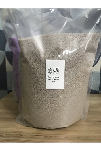 BlueDaisyCandle 1 Kg GUAVA KOKULU KUM BEJİ Inci Tozu Mum ( 25 Adet 20 Cm Fitil Ile ) KUMBEJİ Toz Mum