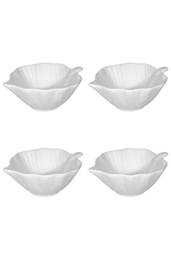 Vervo.ro pentru minți curioase Bowl set, 4 pieces, 120 ml, Porcelain, Ivory white