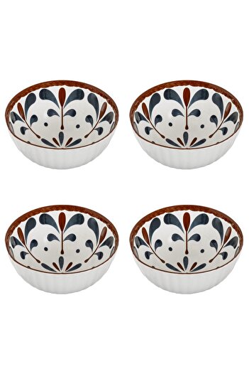 Vervo.ro pentru minți curioase Set of 4 Bowls, 4 Pieces, 250 ml, Porcelain, White