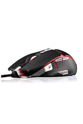 Riotoro Aurox gaming mouse, RGB lighting, 10000 DPI, Wired mouse, Black