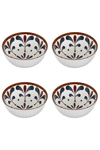 Vervo.ro pentru minți curioase Set of 4 Bowls, 4 Pieces, 250 ml, Porcelain, White