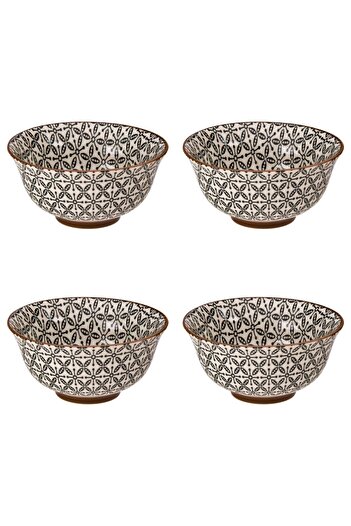 Vervo.ro pentru minți curioase Bowl set, 4 pieces, 250 ml, Ceramic, Black