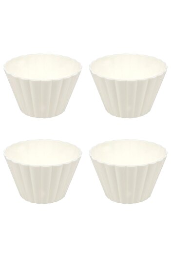 Vervo.ro pentru minți curioase Set of 4 bowls, 125 ml, Plastic, White