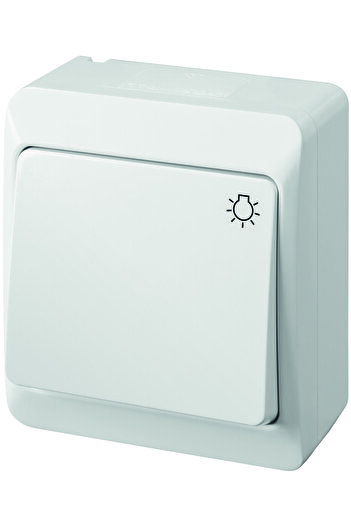 Other Surface-mounted light switch IP44 white HERMES
