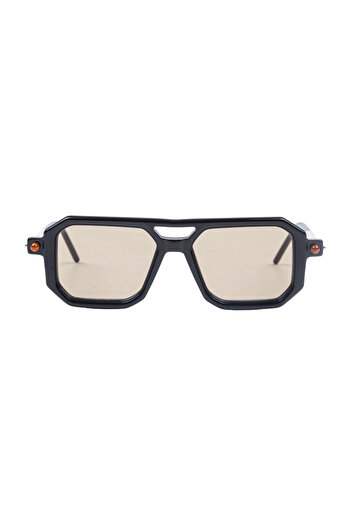 Kuboraum P8 – Unisex Sunglasses, Black Acetate, Avant-garde Design, Size 50