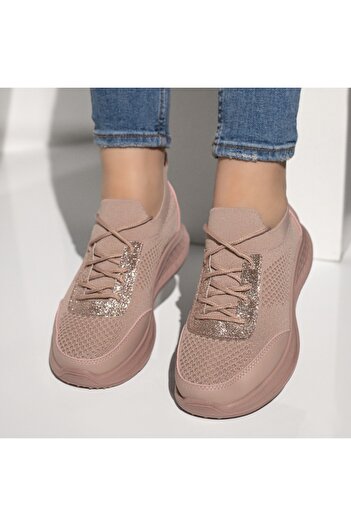 BMoD Women's pink lace-up sport shoes MOD13398