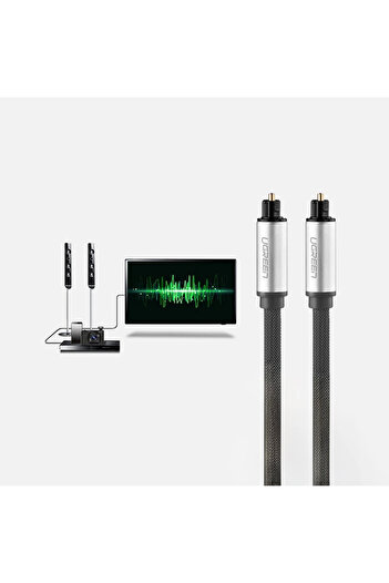 Other Kabel przewód optyczny audio światłowód Toslink SPDIF 1m - szary