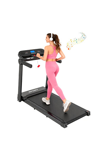 Rovyfota Folding Treadmill, Foldable Fitness Equipment with LCD for Walking & Running